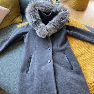 PERFECT CONDITION Mackage Fox Fur Pea Coat- Small